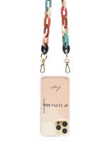 Ketting Voor Telefoonhoesje La coque francaise Roze chaine LE265181