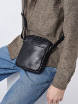 Cross Body Tas S Foulonn Leder Etrier Bruin foulonne EFOU729S-vue-porte