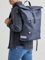 Rugzak 1 Compartiment Met 15" Laptopvak Faguo Blauw backpack 22LU0908-vue-porte