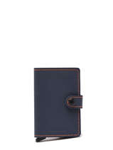 Kaarthouder Leder Secrid Blauw matte MM