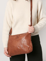 Cross Body Tas Heritage Leder Biba Bruin heritage BT16-vue-porte