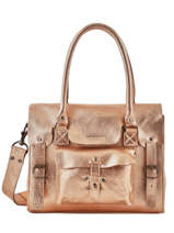 Shoppingtas Vintage Leder Paul marius Goud vintage M