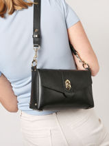 Cross Body Tas Foulonne Double Leder Lancaster Zwart foulonne double 53-vue-porte