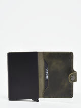Kaarthouder Vintage Leder Secrid Groen vintage MV-vue-porte