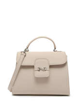 Handtas Duras Leder Nathan baume Beige ines 1