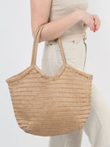 Schoudertas Goa Leder Basilic pepper Beige goa BGOA01-vue-porte
