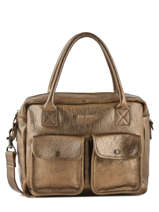 Handtas Le Dandy A4 Leder Paul marius Bruin vintage F9774-1