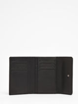 Portefeuille Leder Yves renard Zwart foulonne QBAA3028-vue-porte