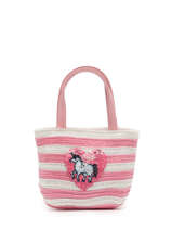 Handtas Le voyage en panier Roze kids PM374