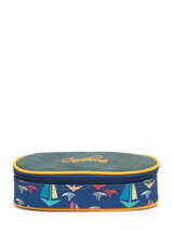 Pennenzak 1 Compartiment Cameleon Blauw retro PLUM