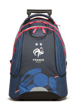 Rugzak Op Wieltjes 2 Compartimenten Federat. france football Blauw fff 23CX204R