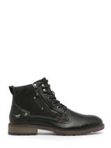 Enkellaarzen Mustang Zwart men 4140506