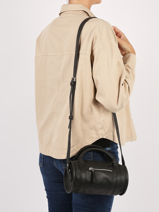 Cross Body Tas Charlie Leder Paul marius Zwart vintage CHARLIE-vue-porte