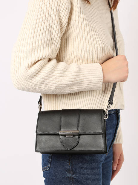 Cross Body Tas Paris Ily Leder Lancaster Zwart paris ily 12 ander zicht 1
