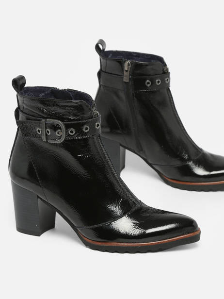 Enkellaarsjes Met Hak Thais Uit Leder Dorking Zwart theme D8300 ander zicht 3