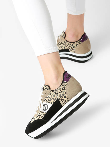 Sneakers Flex Jogger Uit Leder No name Zwart women IMSL0415 ander zicht 2