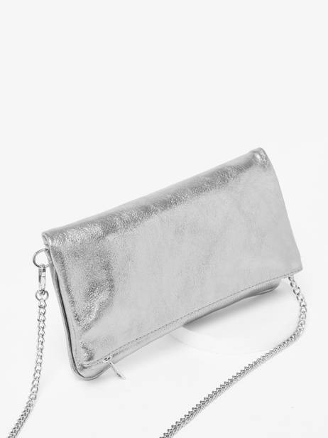 Cross Body Tas Nine Leder Milano Zilver nine NI22112N ander zicht 2
