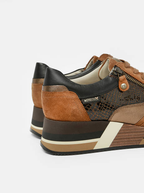 Sneakers Olimpia Uit Leder Mephisto Bruin women P5143558 ander zicht 4