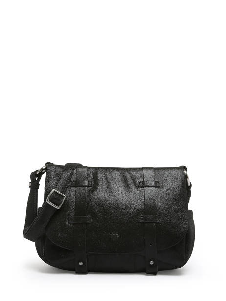 Cross Body Tas Vintage Leder Vintage Leder Mila louise Zwart vintage 3017X
