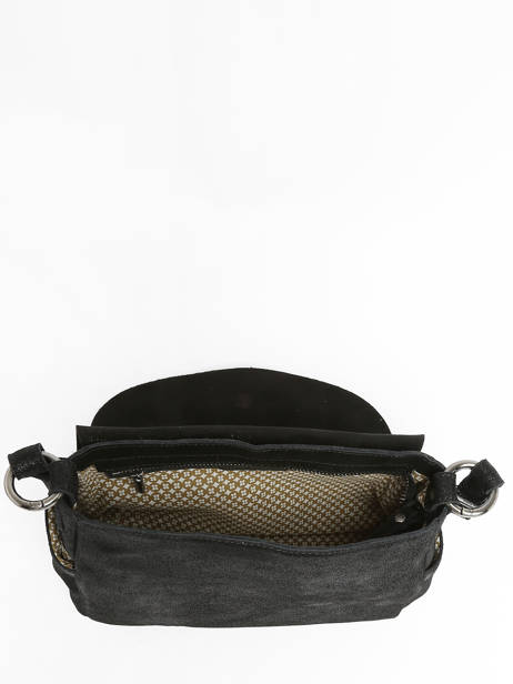 Cross Body Tas Vintage Leder Vintage Leder Mila louise Zwart vintage 3017X ander zicht 3