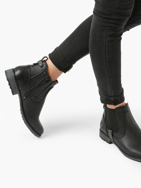 Enkellaarsjes Mustang Zwart women 1265522 ander zicht 2
