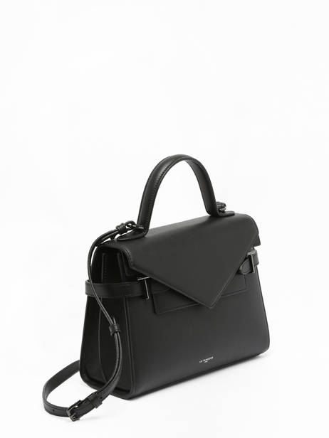 Cross Body Tas M Emilie Grainé Leder Le tanneur Zwart emily TEMI1014 ander zicht 2