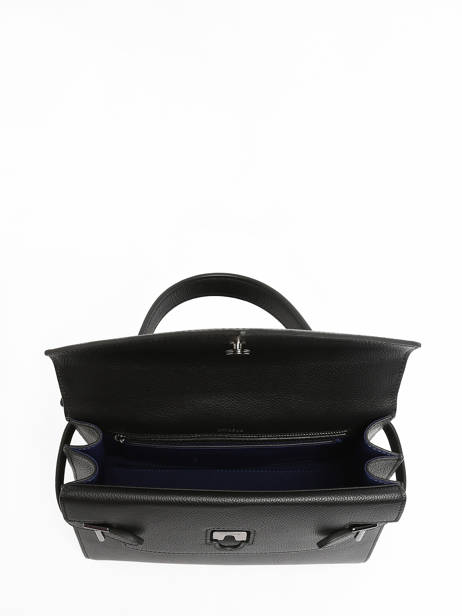 Cross Body Tas M Emilie Grainé Leder Le tanneur Zwart emily TEMI1014 ander zicht 3