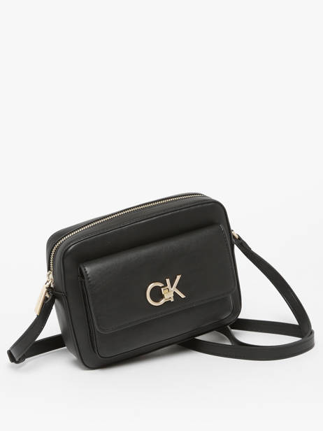 Cross Body Tas Re-lock Gerecycleerd Polyester Calvin klein jeans Zwart re-lock K611083 ander zicht 2