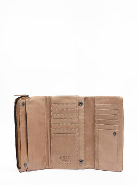 Portemonnee Smart Leder Basilic pepper Beige smart BSMA97 ander zicht 1
