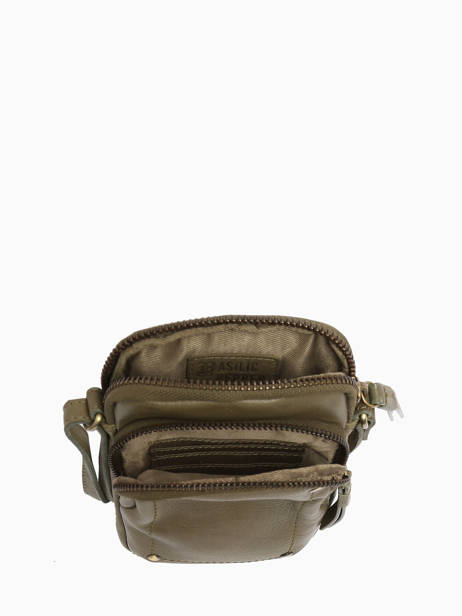 Telefoonetui /cross Body Leder Basilic pepper Groen boston BBOS04 ander zicht 3