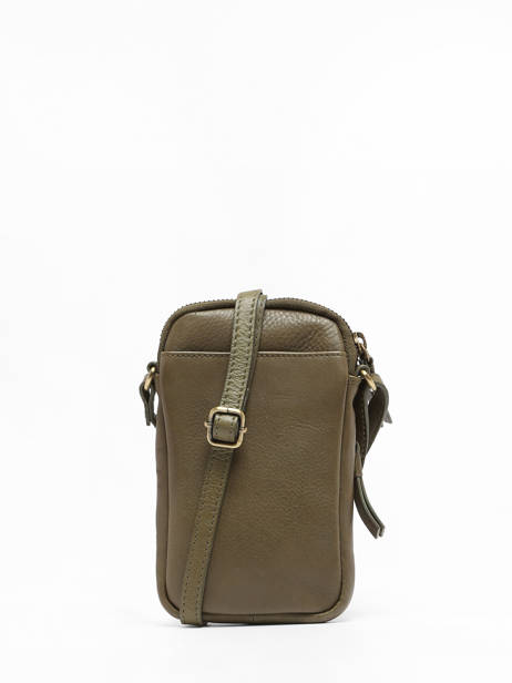 Telefoonetui /cross Body Leder Basilic pepper Groen boston BBOS04 ander zicht 4
