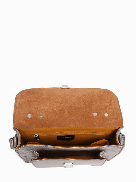 Cross Body Tas Vintage Leder Paul marius Zilver vintage GEORGE ander zicht 3