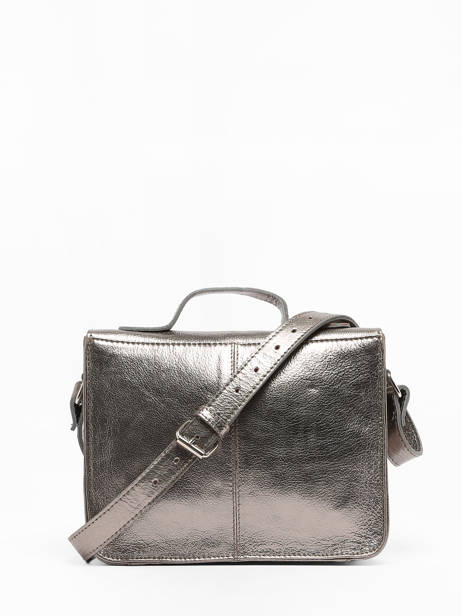 Cross Body Tas Vintage Leder Paul marius Zilver vintage GEORGE ander zicht 4