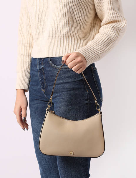 Schoudertas Danni 26 Leder Lauren ralph lauren Beige danni 31883768 ander zicht 1