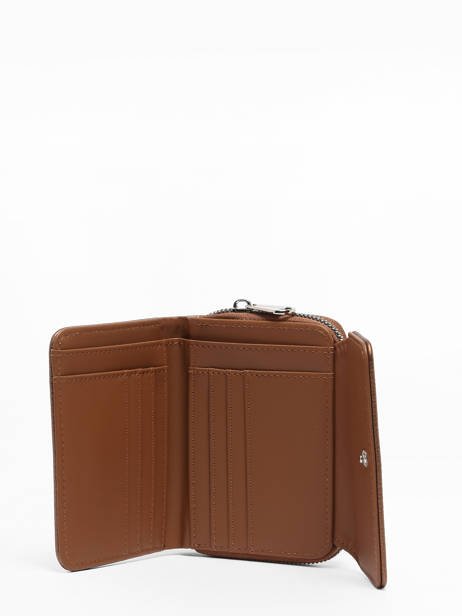 Portemonnee Classic Miniprix Bruin grained H6012 ander zicht 1
