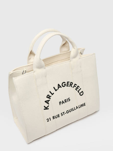 Handtas Rsg Katoen Karl lagerfeld Wit rsg 240W3892 ander zicht 2