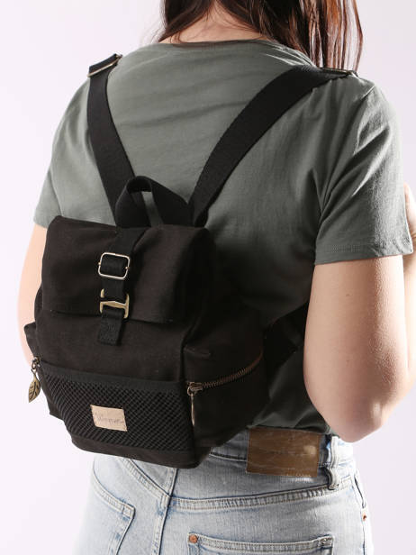 Rolltop Rugzak S Narcisse Woomen Zwart narcisse WNAR04 ander zicht 1