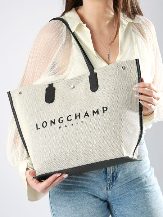 Longchamp Essential toile Schoudertas Beige
