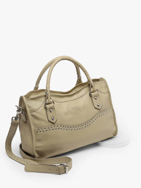 Handtas Leder Basilic pepper Beige glam BGLA22 ander zicht 2