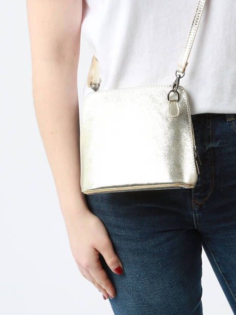Cross Body Tas Nine Leder Milano Goud nine NI23117N ander zicht 1