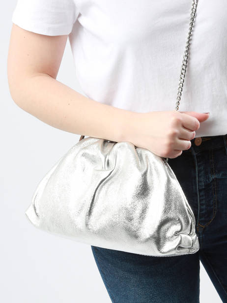 Cross Body Tas Nine Leder Milano Zilver nine NI23112 ander zicht 1