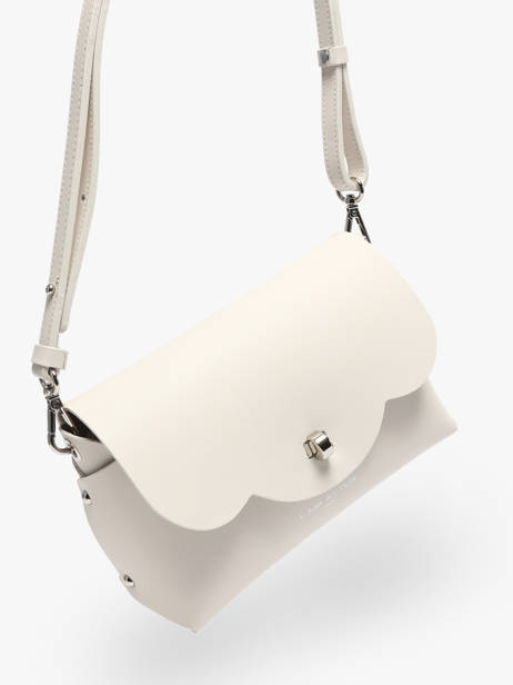 Cross Body Tas City Flore Leder Lancaster Beige pur and element city 48 ander zicht 2