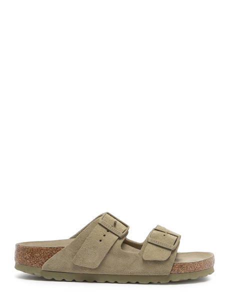 Slippers Arizona Uit Leder Birkenstock Groen unisex 1019088
