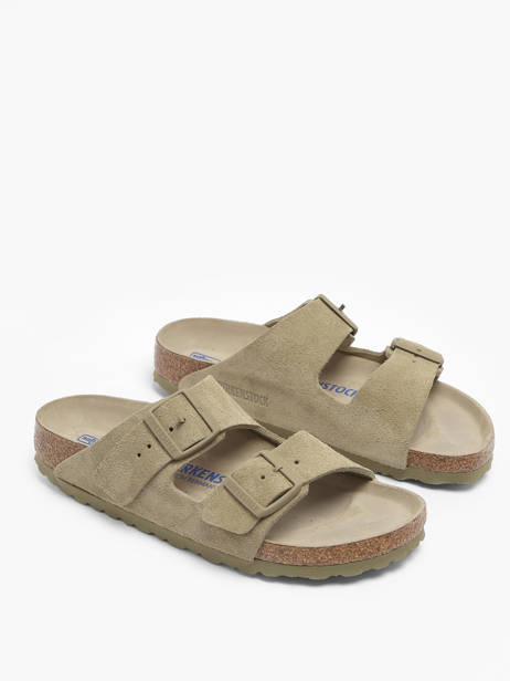 Slippers Arizona Uit Leder Birkenstock Groen unisex 1019088 ander zicht 2