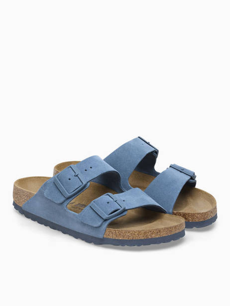 Slippers Arizona Uit Leder Birkenstock Blauw women 1026820 ander zicht 3