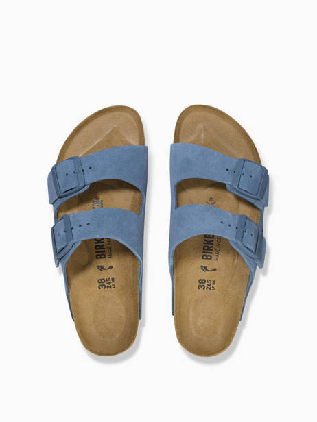 Slippers Arizona Uit Leder Birkenstock Blauw women 1026820 ander zicht 4