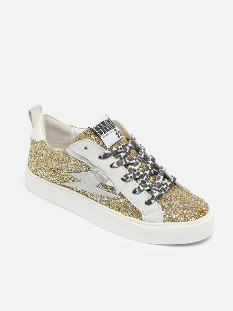 Sneakers Viken Uit Leder Semerdjian Goud women VIKE9586 ander zicht 1