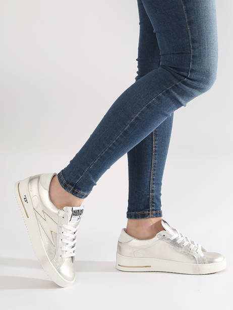Sneakers Maya Uit Leder Semerdjian Zilver women MAYA7992 ander zicht 2