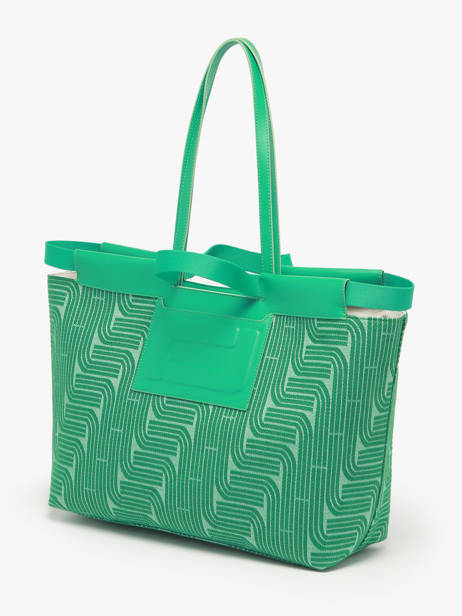 Schoudertas Camille Jacquard En Leder Lancel Groen camille A12775 ander zicht 2