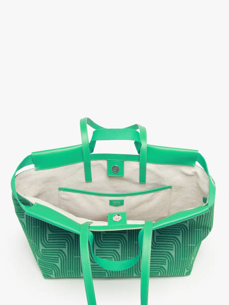 Schoudertas Camille Jacquard En Leder Lancel Groen camille A12775 ander zicht 3